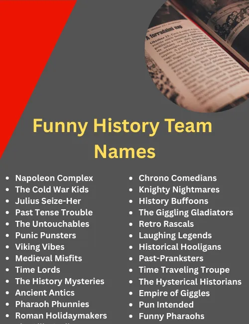 funny history team names