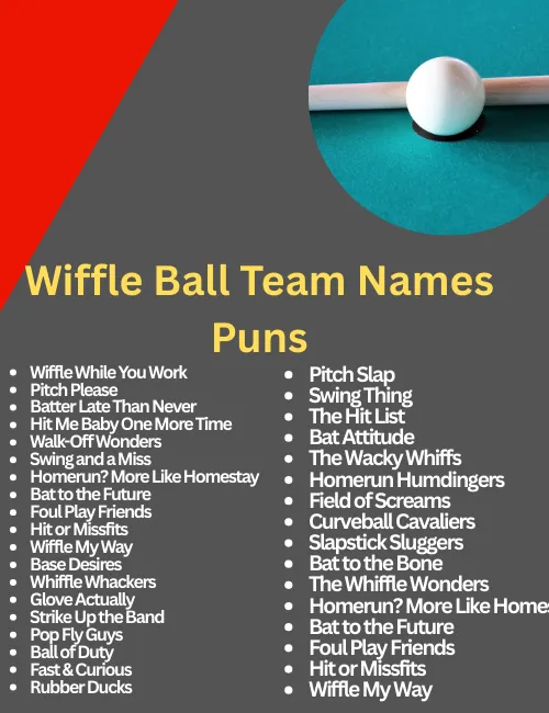 wiffle ball team names puns