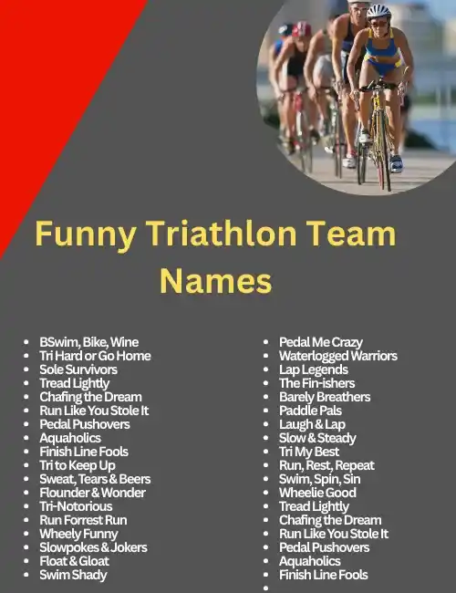 funny triathlon team names