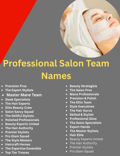 Professional Salon Team Names