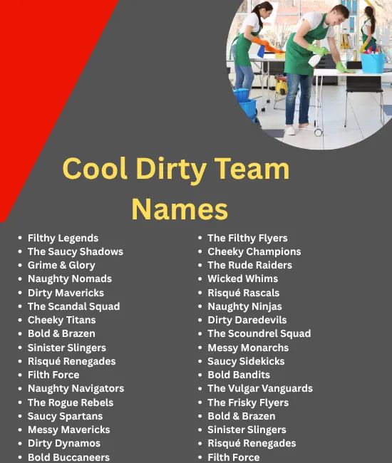 cool dirty team names