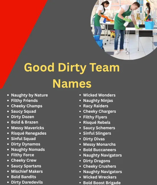 good dirty team names