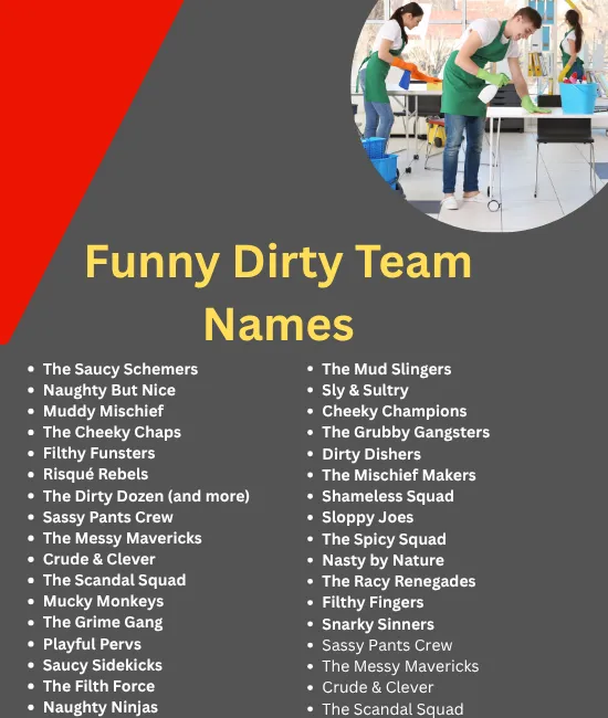 funny dirty team names