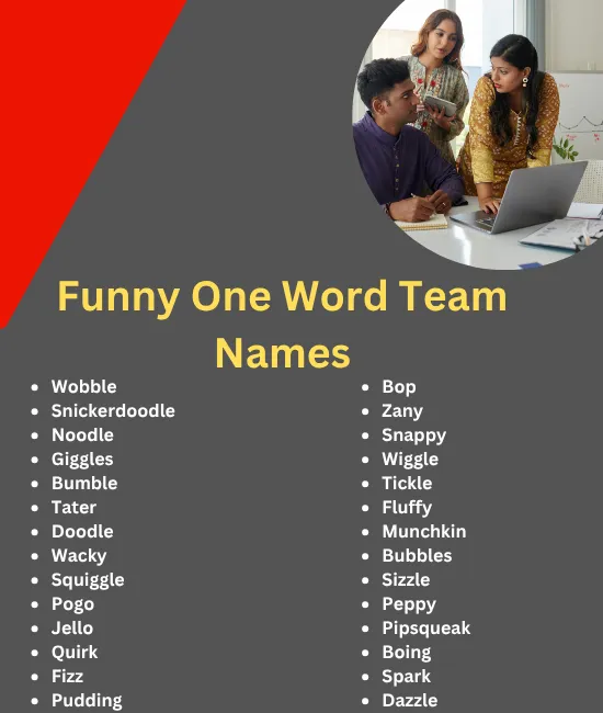 funny one word team names